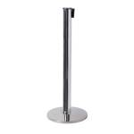 Barrier Flexi Belt Post, Chrome