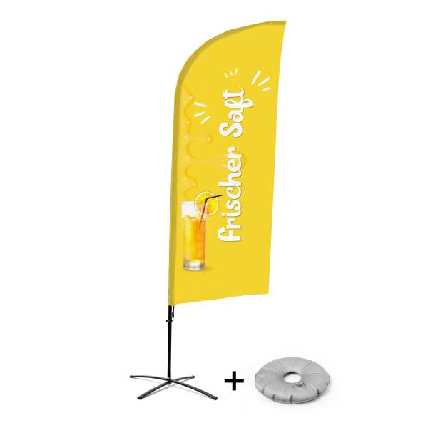 Beach Flag Alu Wind Complete Set Fresh Juice German Cross Base