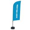 Beach Flag Alu Wind Complete Set Sign In Here Blue English - 23