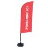 Beach Flag Alu Wind Complete Set Sign In Here Red English - 30
