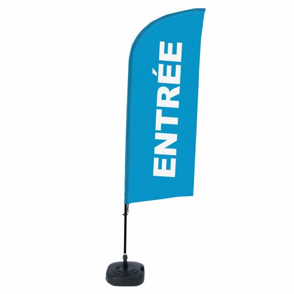 Beach Flag Alu Wind Complete Set Entrance Blue French