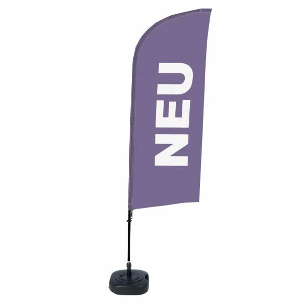 Beach Flag Alu Wind Complete Set New Purple German