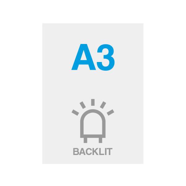 Premium backlit film 200g/m2, satin surface, 297x420mm