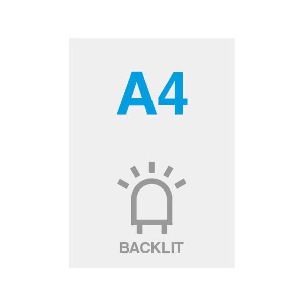 Premium backlit film 200g/m2, satin surface, 210x297mm