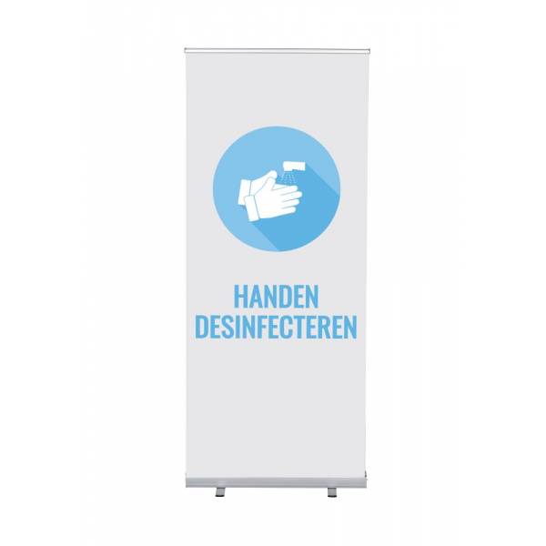 Roll-Banner Budget 85 Complete Set Desinfect Hands White Dutch