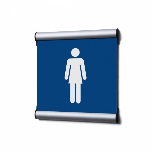 Door Sign 15,5 x 15,5 cm Set Women Blue