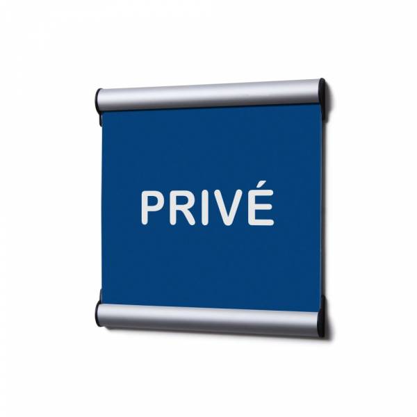 Door Sign 15,5 x 15,5 cm Set Private Blue