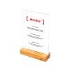 Wooden T Stand Menu Holder Portrait A5 - 1