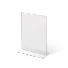 A6 Portrait acrylic T Stand Menu Holder