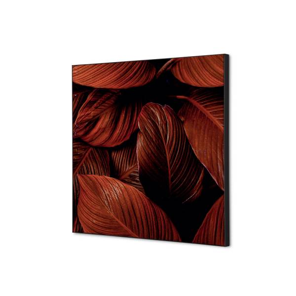 Textile Wall Decoration SET 40 x 40 Botanical Leaves Red