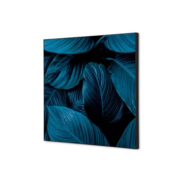 Textile Wall Decoration SET 40 x 40 Botanical Leaves Blue