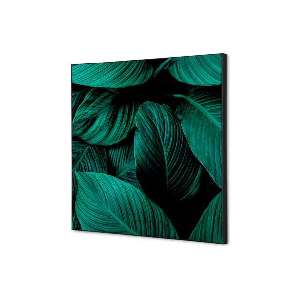 Textile Wall Decoration SET 40 x 40 Botanical Leaves Green