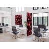 Textile Room Divider Deco 100-200 Cactus Red ECO print material - 18