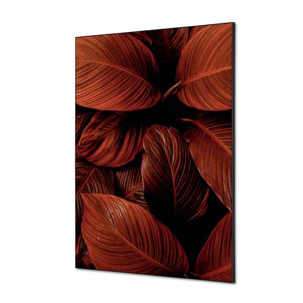 Textile Wall Decoration SET A1 Botanical Leaves Red