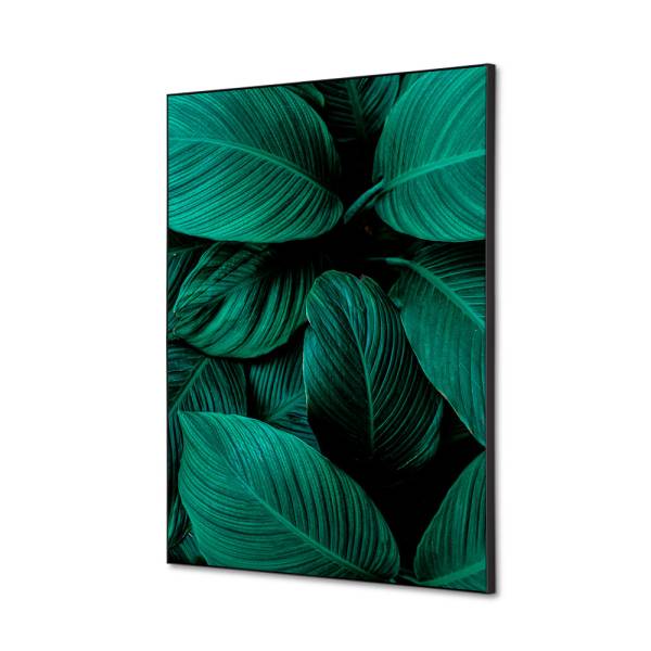 Textile Wall Decoration SET A2 Botanical Leaves Green