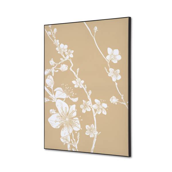 Textile Wall Decoration SET A2 Japanese Blossom Beige