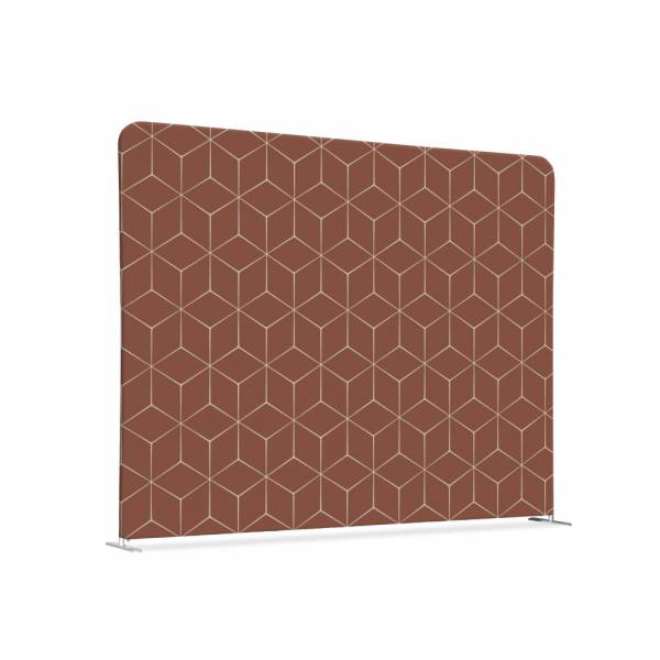 Textile Room Divider 200-150 Double Hexagon Rust